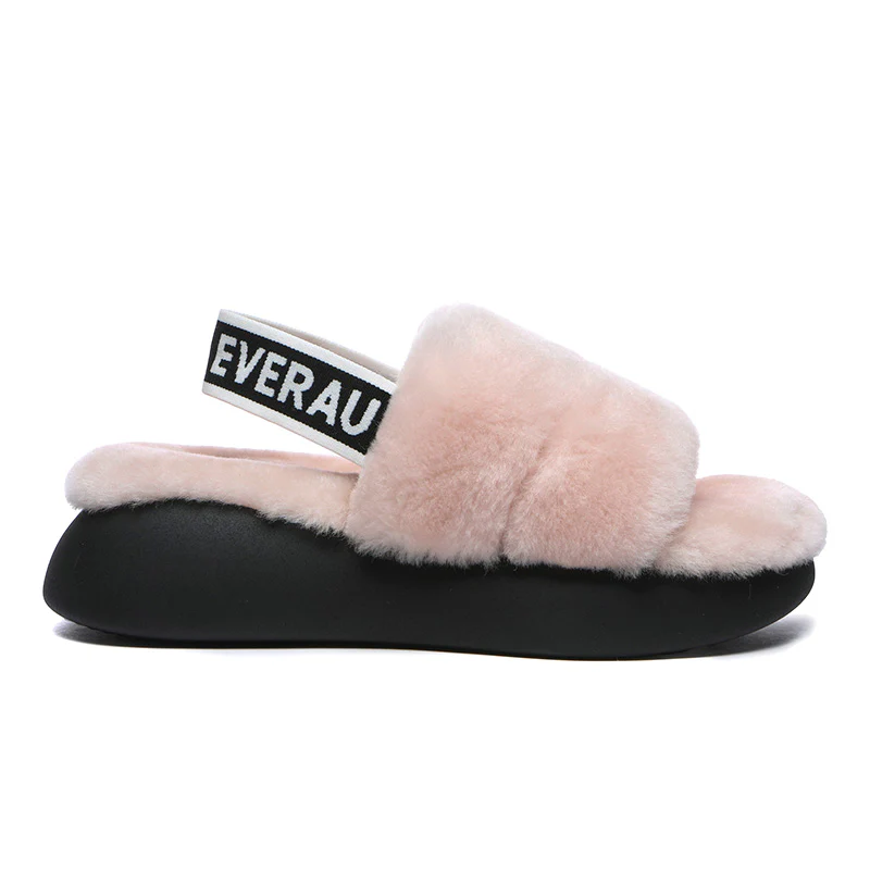 Women Sheepskin Wool Slingback Slippers - Image 6