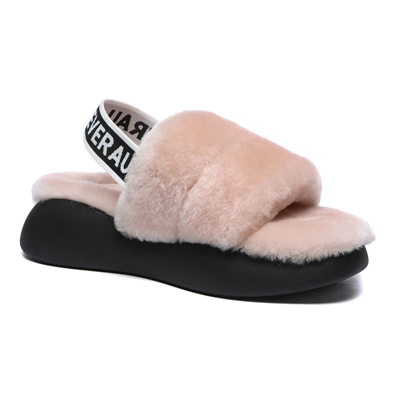 Women Sheepskin Wool Slingback Slippers - Image 7