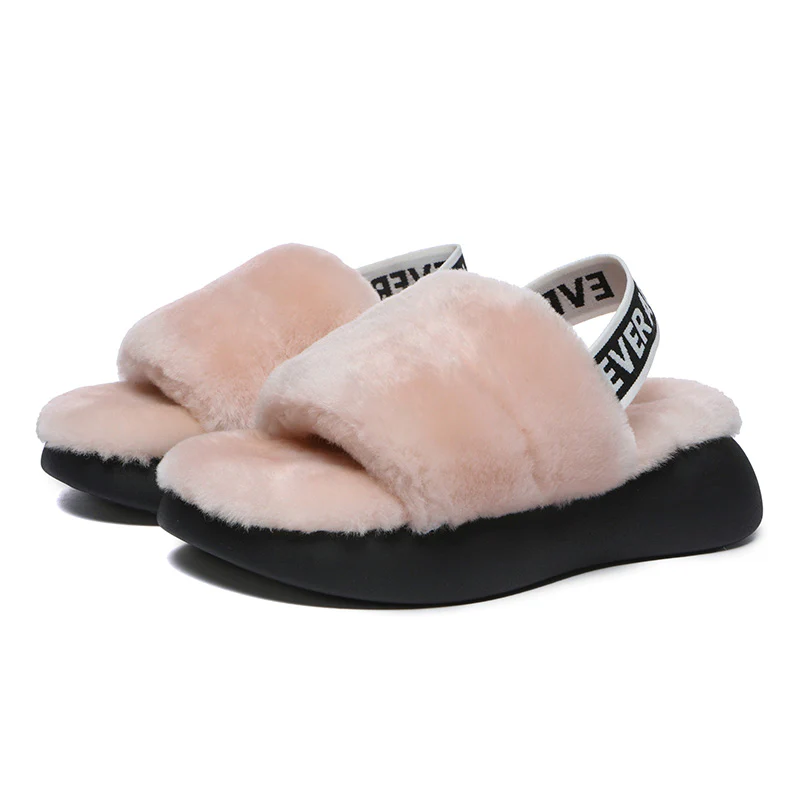 Women Sheepskin Wool Slingback Slippers - Image 9