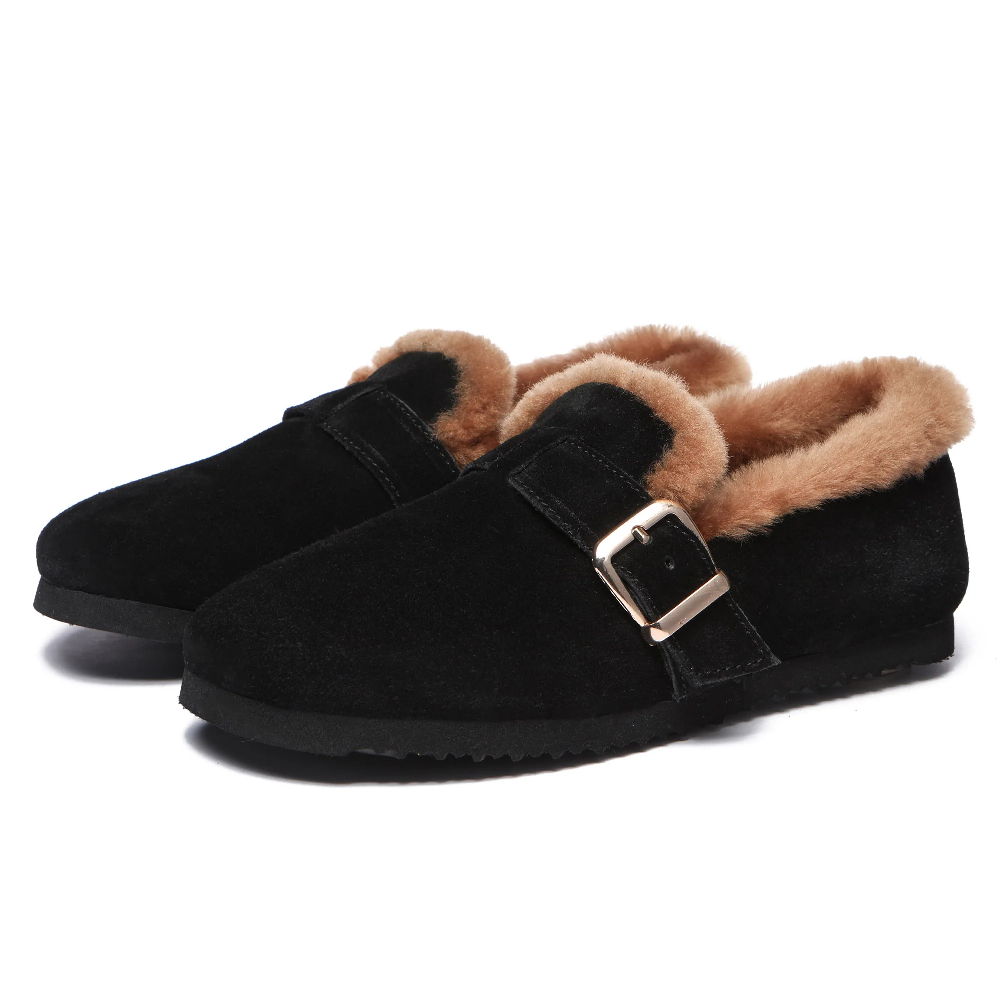 Women Suede Sheepskin Lined Loafer - Image 9