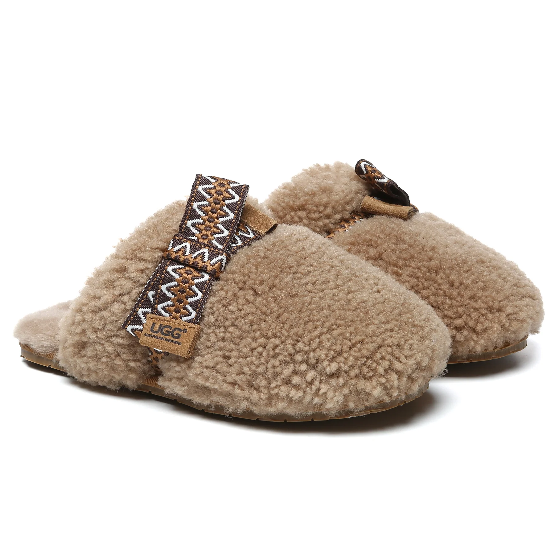 Wool Bow Stitch UGG Slippers - Image 10