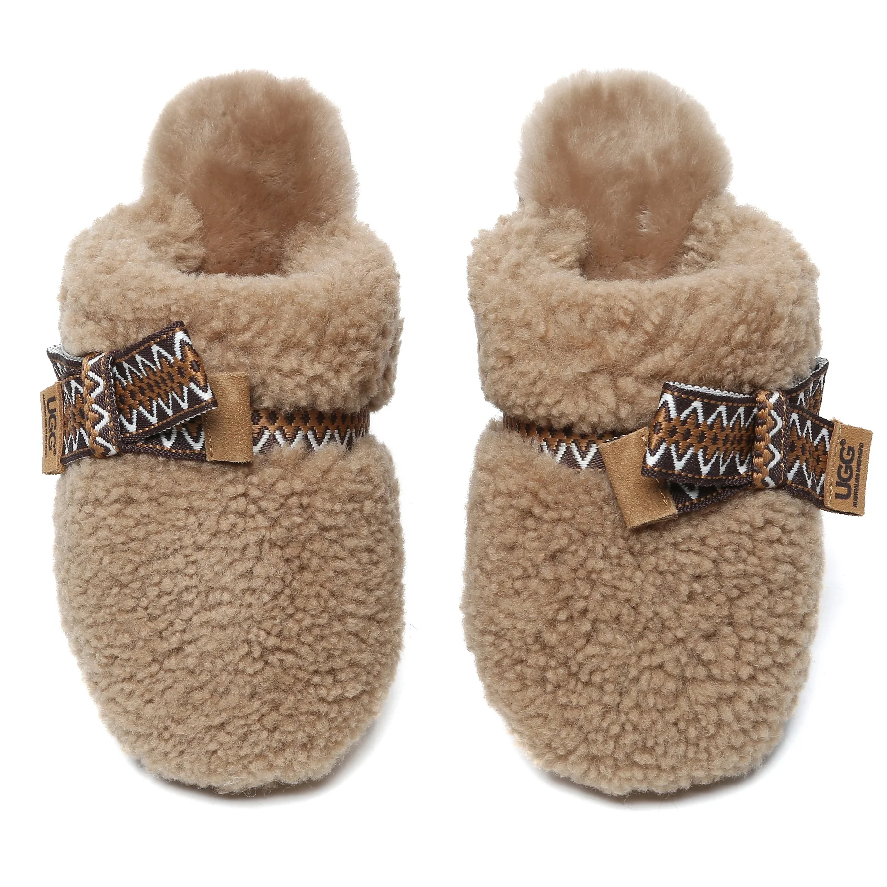 Wool Bow Stitch UGG Slippers - Image 11