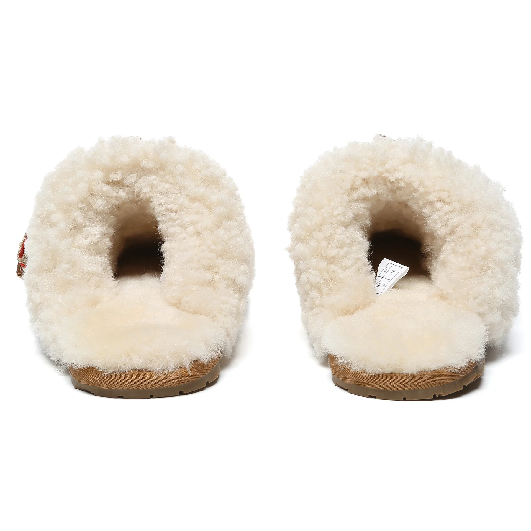 Wool Bow Stitch UGG Slippers - Image 4