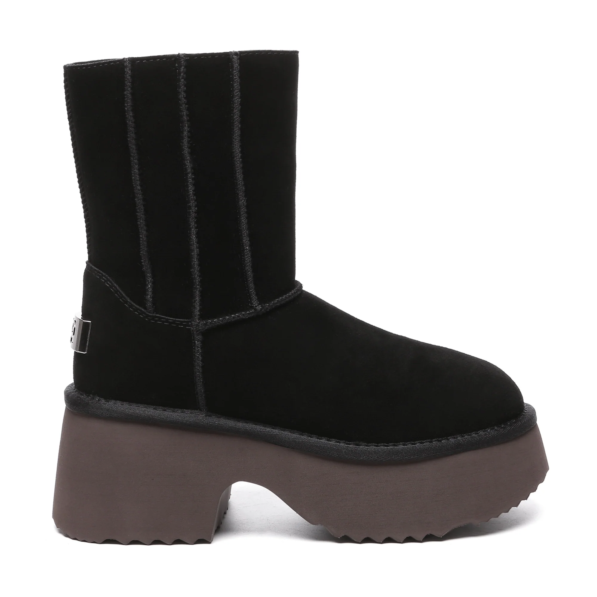 Yana Zippers Heel Short Platform Boots - Image 6